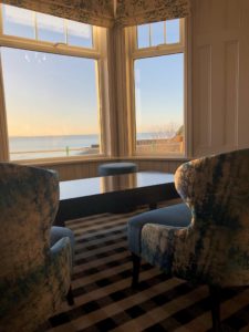 Lounge seaview at The Caerwylan, Criccieth, North Wales